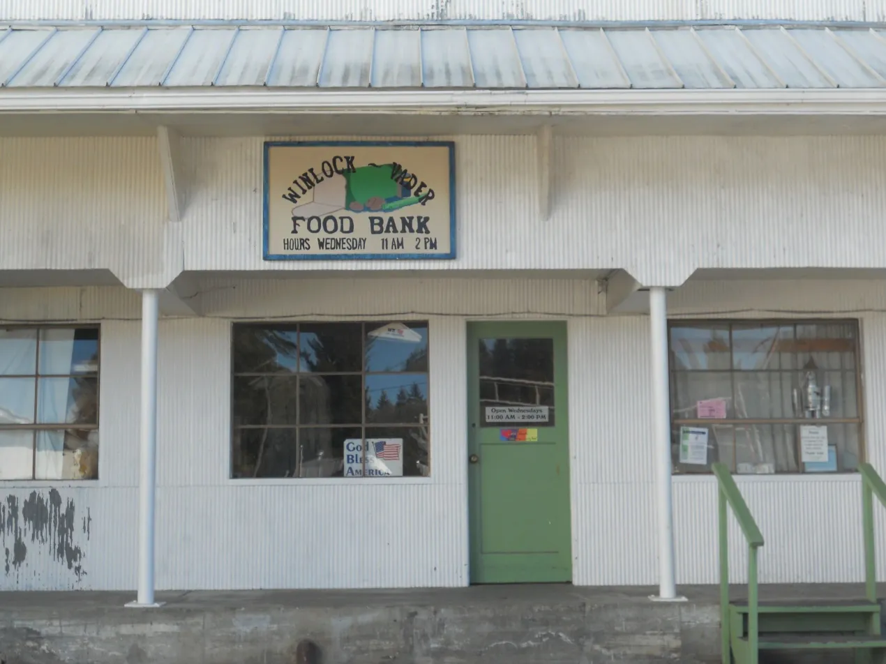 The original Winlock-Vader Food Bank building